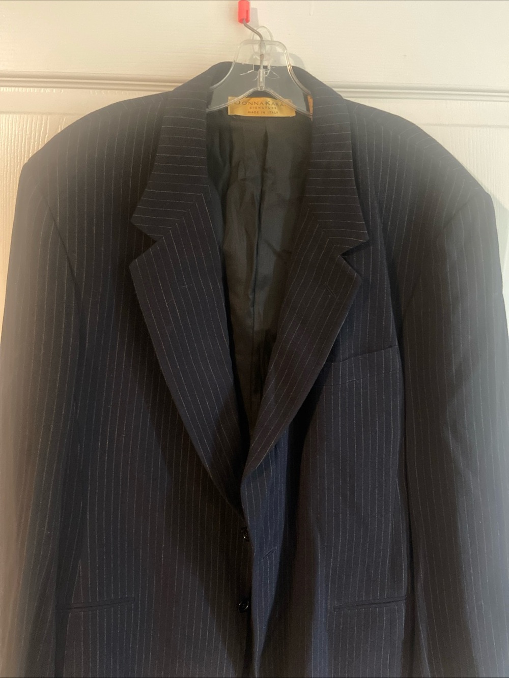 Donna Karan Men’s Dark Navy Pinstripe Suit Set